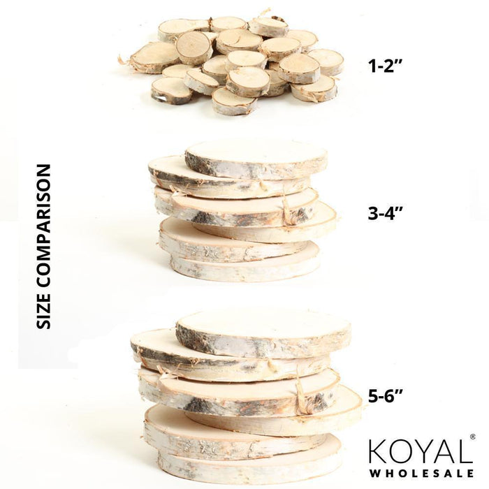 Birch Wedding Slices Disc Rounds-Sold By Case-Koyal Wholesale-3" D-