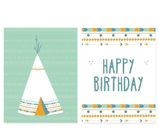 Boho Chic Tribal Birthday Party Signs, Graphic Decorations-Set of 20-Andaz Press-