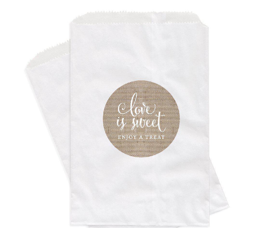 Burlap Love is Sweet Enjoy a Treat Favor Bags-Set of 24-Andaz Press-
