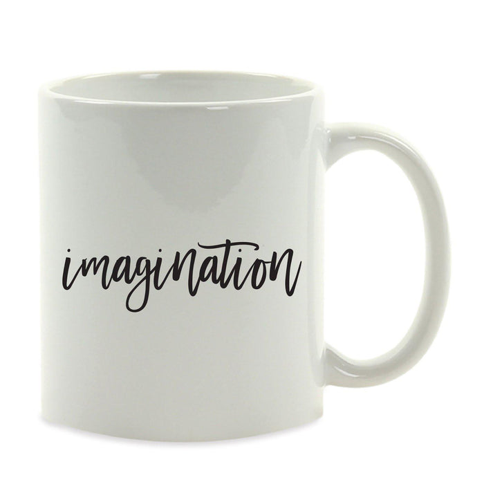 Calligraphy Good Virtues Ceramic Coffee Mug-Set of 1-Andaz Press-Imagination-