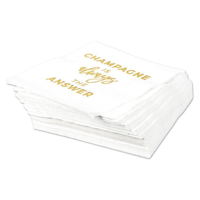 Champagne is the Answer Funny Cocktail Napkins-Set of 50-Andaz Press-