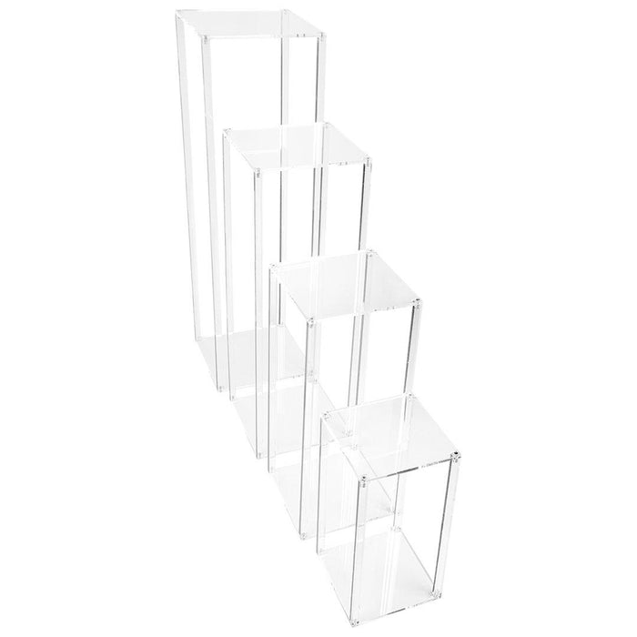 Clear Acrylic Floral Stands, Set of 4-Set of 1-Koyal Wholesale-