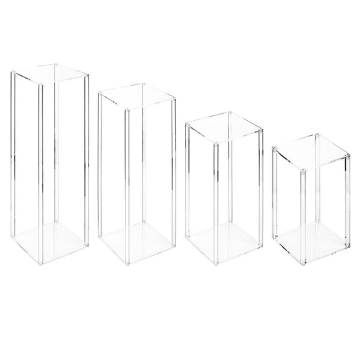 Clear Acrylic Floral Stands, Set of 4-Set of 1-Koyal Wholesale-