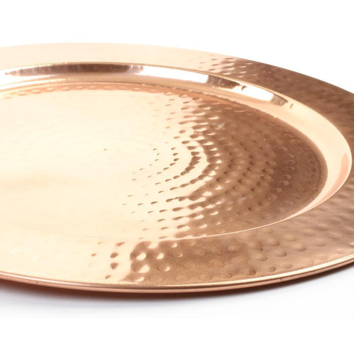 Copper Metal Hammered Charger Plates