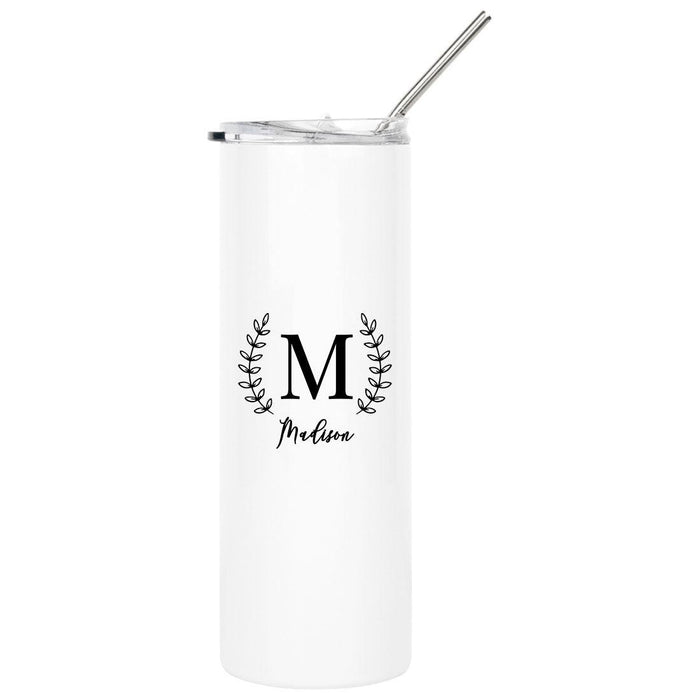Personalized Tumbler, Monogram Tumbler, Insulated Tumbler, Personalized  Tumbler With Straw, Personalize Cup With Straw, Laser Engraved 