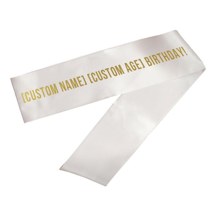 Custom Funny Birthday Party Sashes-Set of 1-Andaz Press-Custom Birthday-