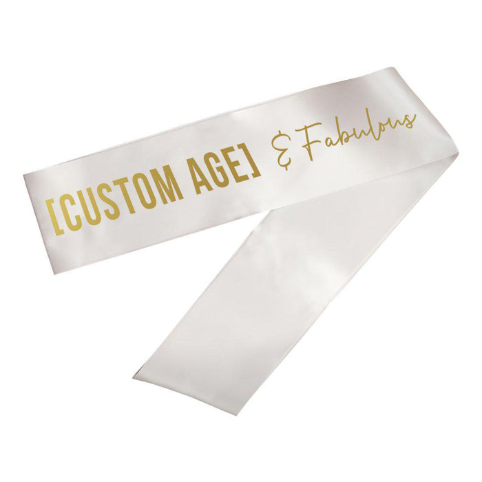 Custom Funny Birthday Party Sashes-Set of 1-Andaz Press-Custom Fabulous-