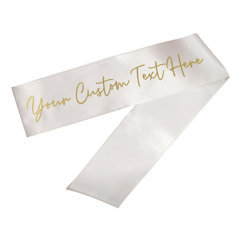 Custom Funny Birthday Party Sashes-Set of 1-Andaz Press-Custom Script Text-