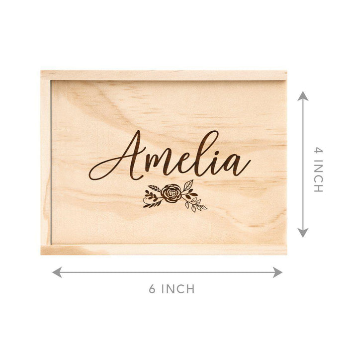 Custom Laser Engraved Wedding Wooden Photo Box-Set of 1-Koyal Wholesale-Can't Help Falling In Love-