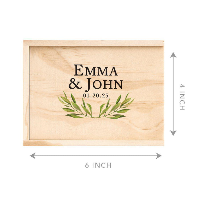 Custom Laser Engraved Wedding Wooden Photo Box-Set of 1-Koyal Wholesale-Can't Help Falling In Love-