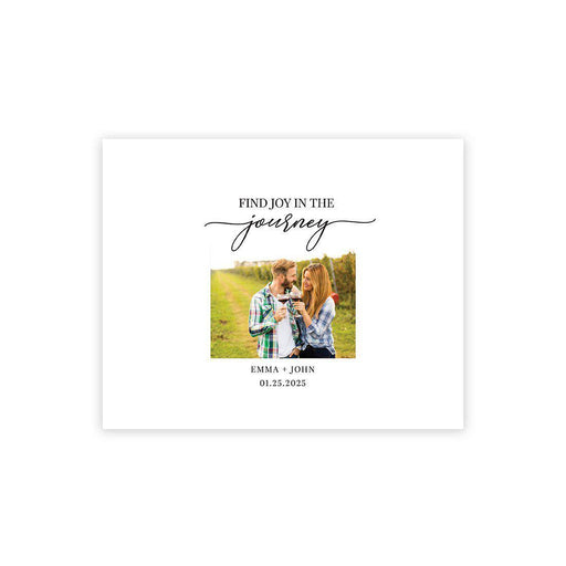 Custom Photo Canvas Wedding Guestbook Welcome Signs-Set of 1-Andaz Press-Photo Find Joy In The Journey-