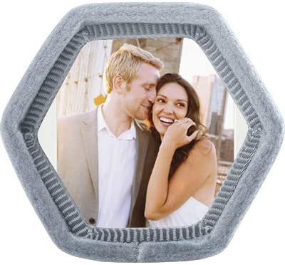 Custom Photo Hexagon Velvet Ring Box-Set of 1-Koyal Wholesale-Deep Purple-