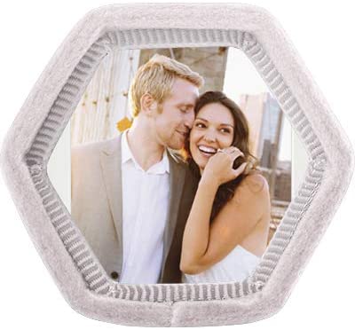 Custom Photo Hexagon Velvet Ring Box-Set of 1-Koyal Wholesale-Deep Purple-