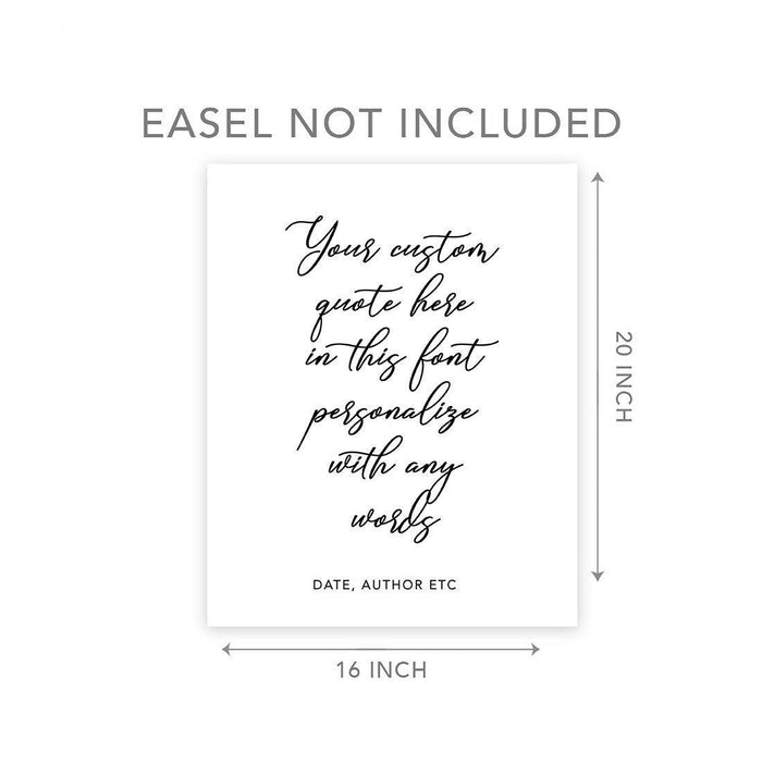 Custom Quote Canvas Wedding Guestbook Signs-Set of 1-Andaz Press-Vertical Modern Quote-