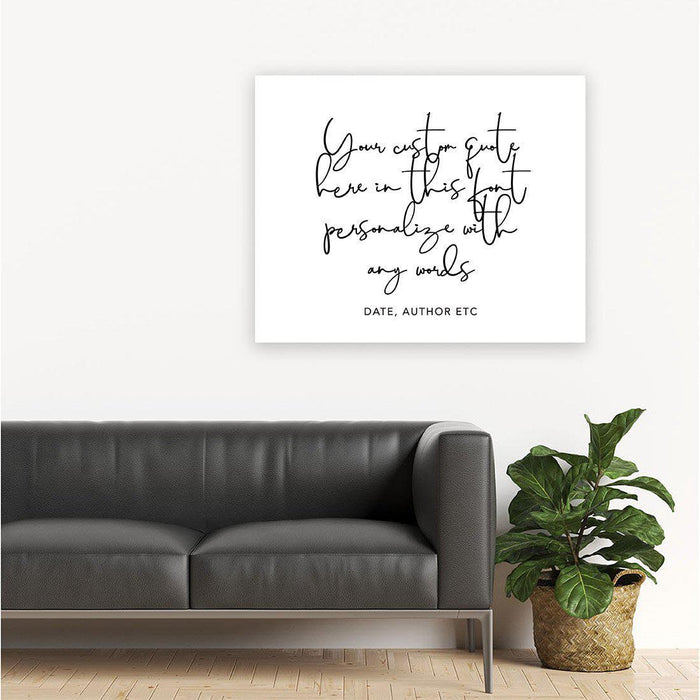 Custom Quote Canvas Wedding Guestbook Signs-Set of 1-Andaz Press-Vertical Modern Quote-