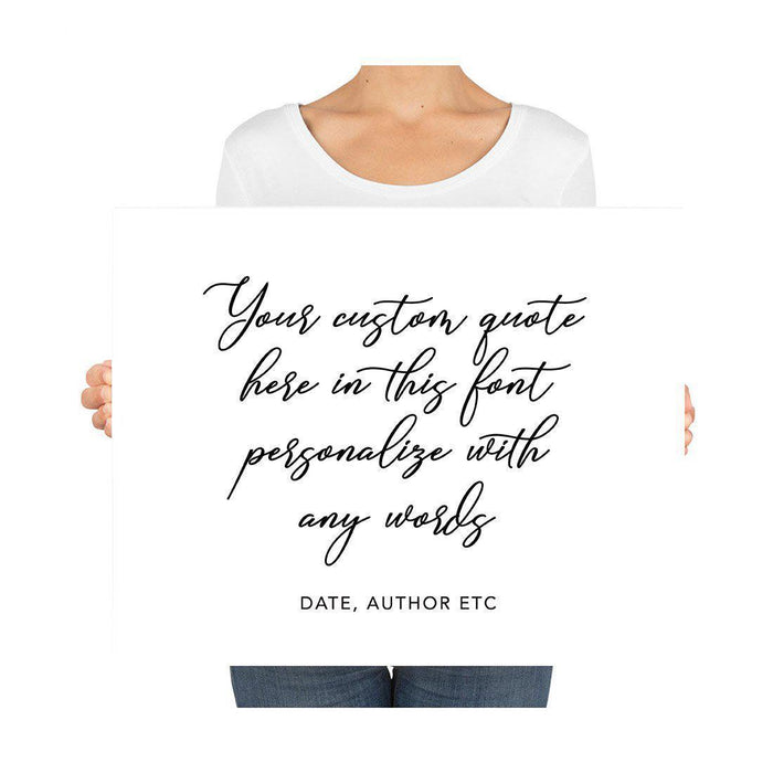 Custom Quote Canvas Wedding Guestbook Signs-Set of 1-Andaz Press-Vertical Modern Quote-