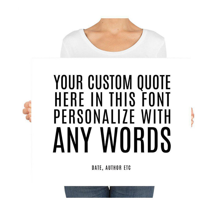 Custom Quote Canvas Wedding Guestbook Signs-Set of 1-Andaz Press-Vertical Modern Quote-