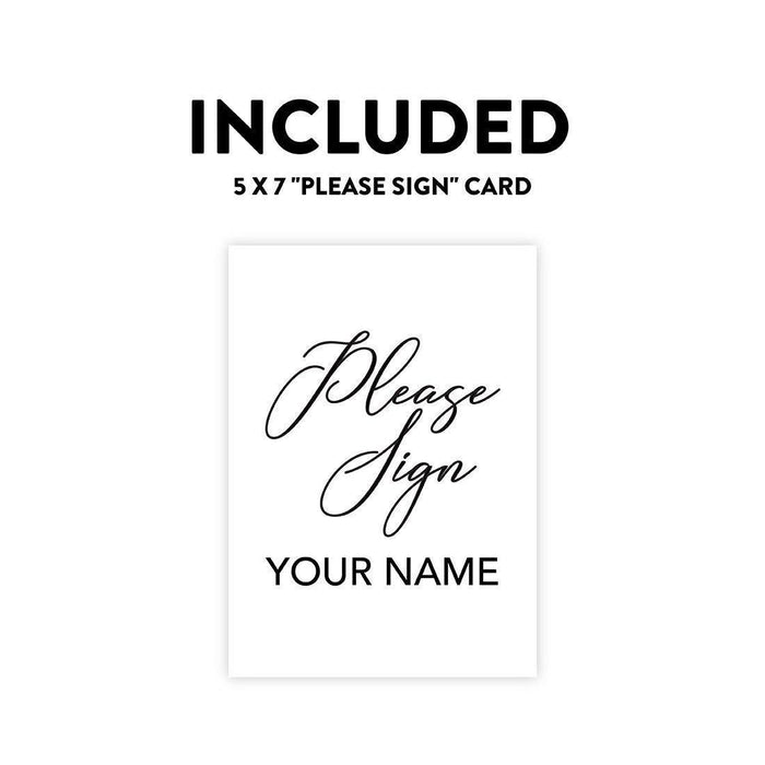 Custom Quote Canvas Wedding Guestbook Signs-Set of 1-Andaz Press-Vertical Modern Quote-