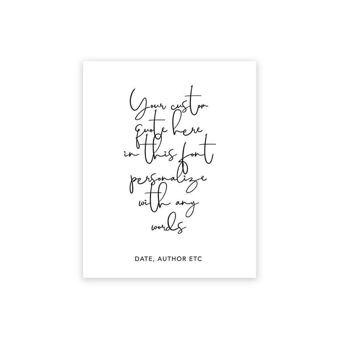 Custom Quote Canvas Wedding Guestbook Signs-Set of 1-Andaz Press-Vertical Modern Quote-