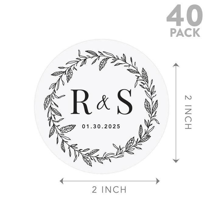 50 x Personalised Round Wedding Favour Envelope Seal Sticker Transparent  Label