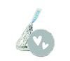 Double Hearts Wedding Hershey's Kiss Stickers-Set of 216-Andaz Press-Gray-