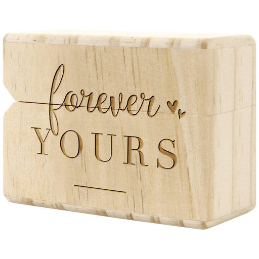 Engraved Slim Wood Wedding Ring Boxes-Set of 1-Koyal Wholesale-Forever Yours-