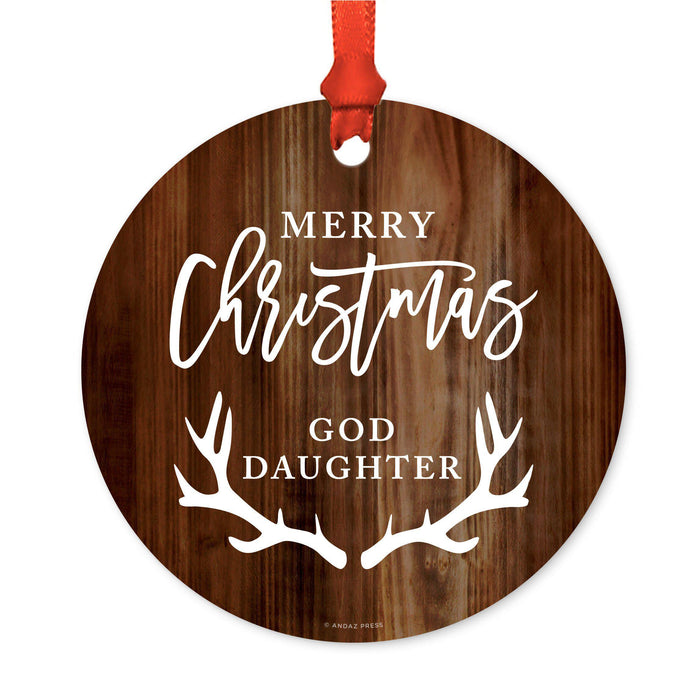 Family Metal Christmas Ornament Rustic Wood-Set of 1-Andaz Press-Godson-