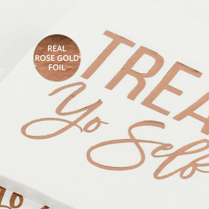 Foil Treat Yo Self Tableware Napkins-Set of 50-Andaz Press-