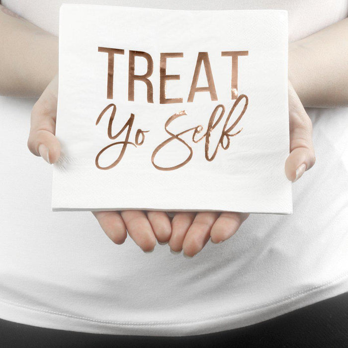 Foil Treat Yo Self Tableware Napkins-Set of 50-Andaz Press-