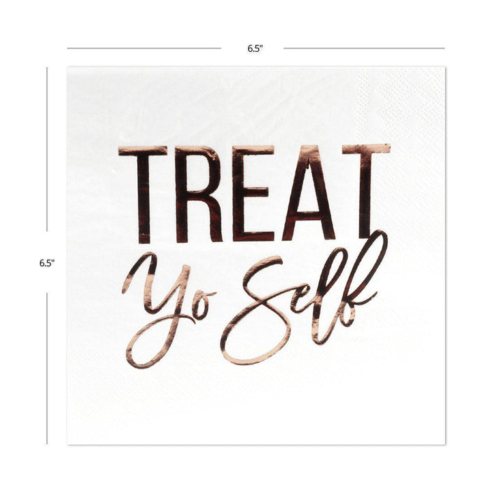 Foil Treat Yo Self Tableware Napkins-Set of 50-Andaz Press-