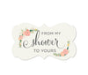 From My Shower to Yours Fancy Frame Label Stickers, Floral Roses-Set of 36-Andaz Press-