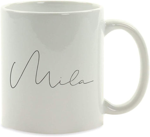 Fully Personalized Coffee Mug Gift Parisian Script-Set of 1-Andaz Press-