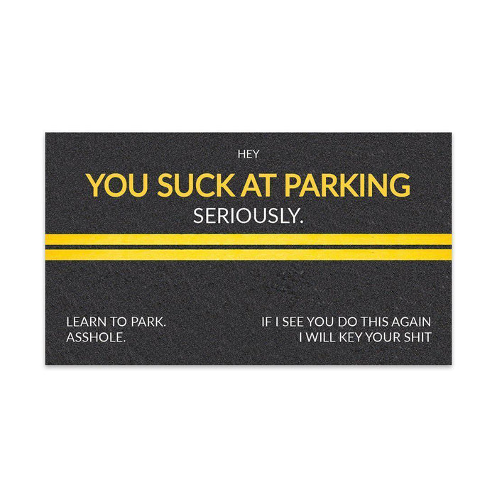 Funny Bad Parking, Prank Driving Fake Ticket Violation Gag Note