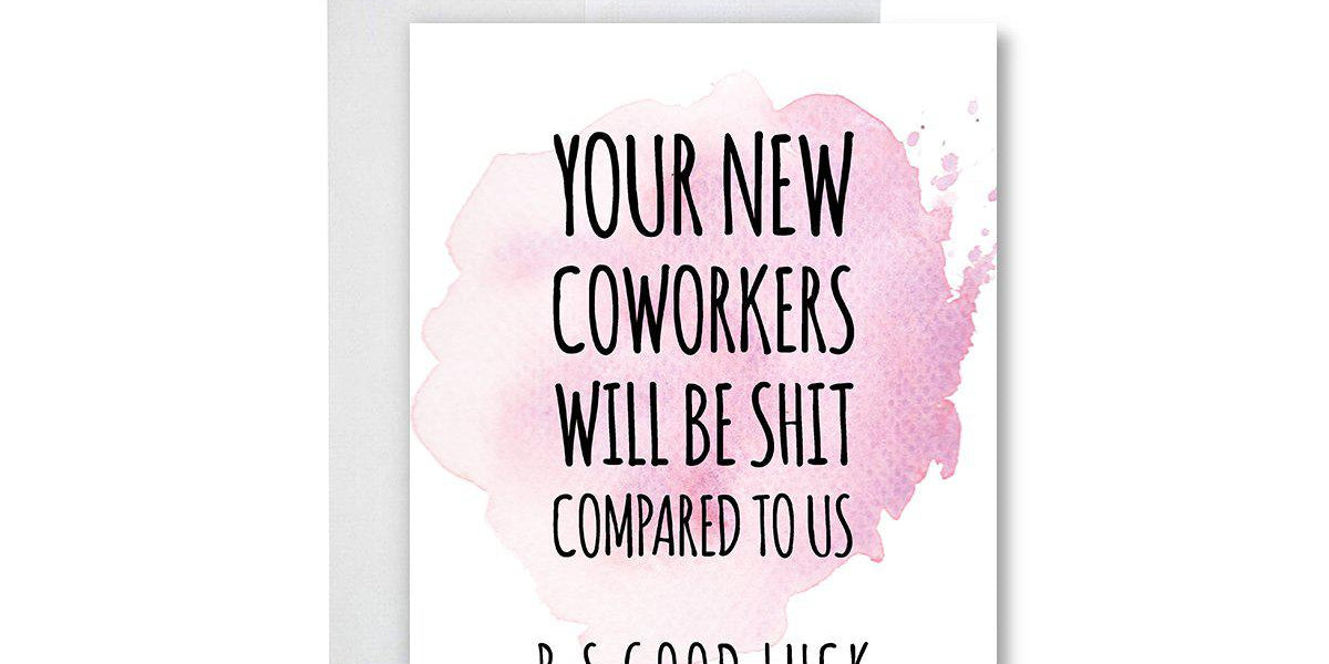 funny goodbye cards for co workers