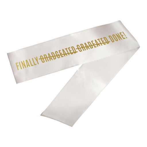 Funny Graduation Party Sashes-Set of 1-Andaz Press-Finally Gradgeated-