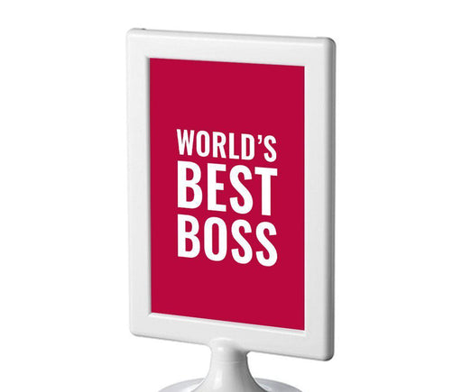 Funny & Inspirational Quotes Office Framed Desk Art-Set of 1-Andaz Press-World's Best Boss-