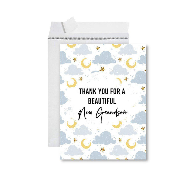 Funny National Grandparents Day Jumbo Card, Blank Greeting Card with Envelope-Set of 1-Andaz Press-Beautiful Grandson-