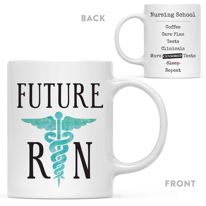 Future RN Nursing School Ceramic Coffee Mug-Set of 1-Andaz Press-