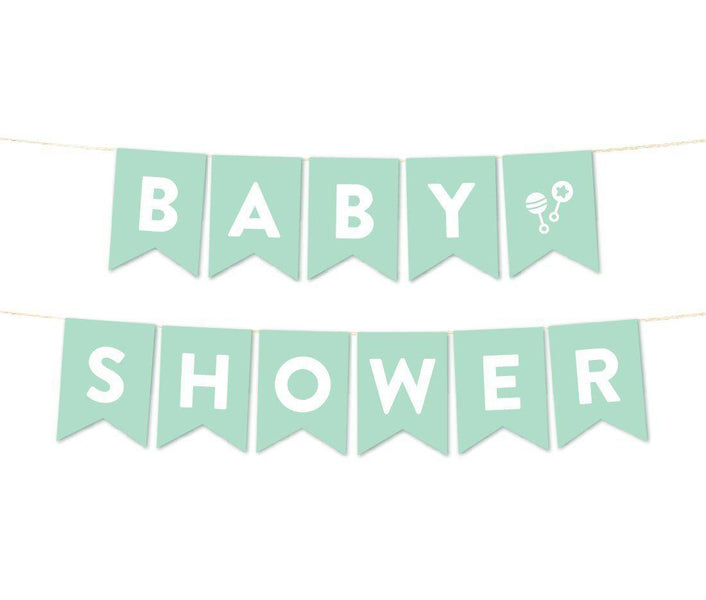 Gender Neutral Baby Shower Pennant Garland Party Banner