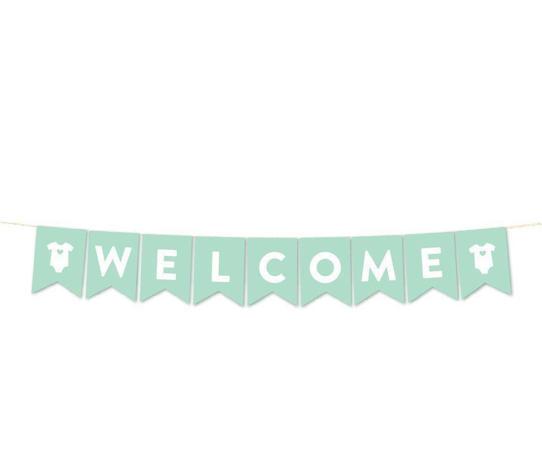 Gender Neutral Baby Shower Pennant Garland Party Banner