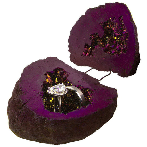 Geode Ring Boxes-Set of 1-Koyal Wholesale-Purple-