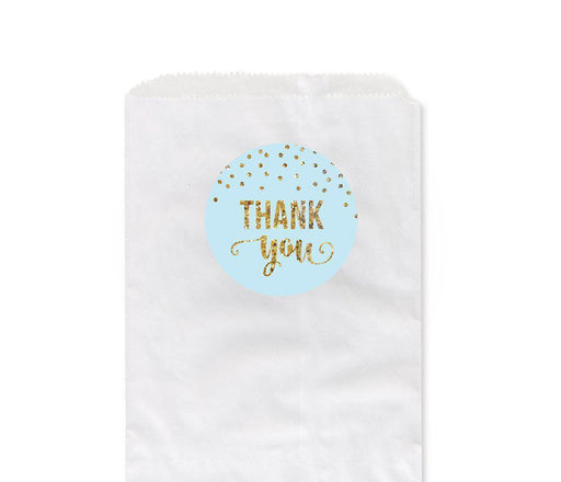 Gold Glitter 1st Birthday Favor Bag DIY Party Favors Kit-Set of 24-Andaz Press-Light Blue-