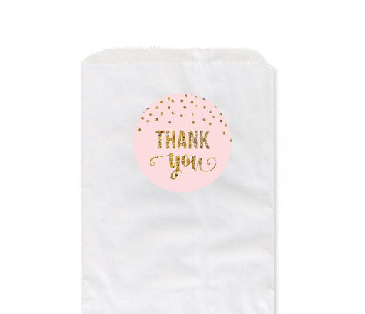 Gold Glitter 1st Birthday Favor Bag DIY Party Favors Kit-Set of 24-Andaz Press-Pink-