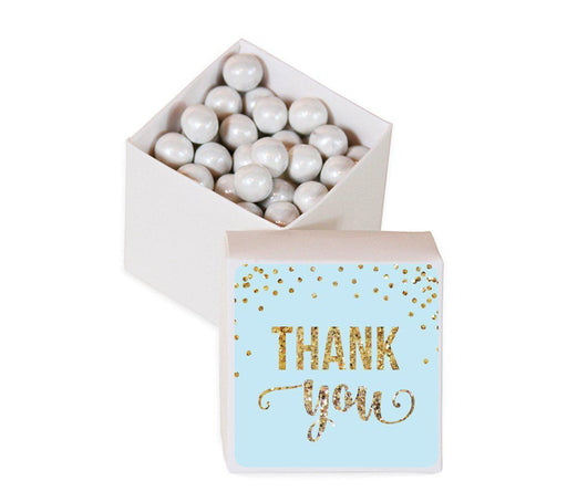 Gold Glitter 1st Birthday Favor Box DIY Party Favors Kit-Set of 20-Andaz Press-Light Blue-