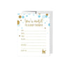 Gold Glitter Baby Shower Blank Invitations with Envelopes-Set of 20-Andaz Press-Baby Blue-