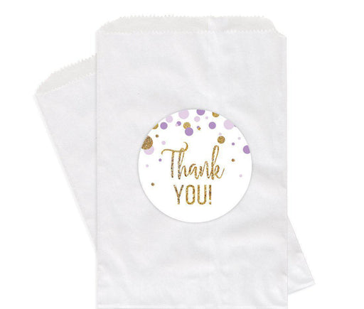 Gold Glitter Baby Shower Favor Bag DIY Party Favors Kit-Set of 24-Andaz Press-Lavender-