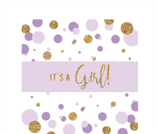 Gold Glitter Baby Shower Hershey Bar Labels-Set of 10-Andaz Press-Lavender-