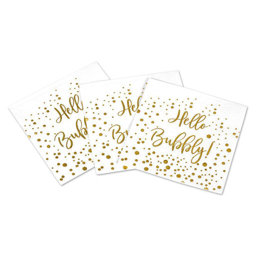 Hello Bubbly Funny Cocktail Napkins-Set of 50-Andaz Press-