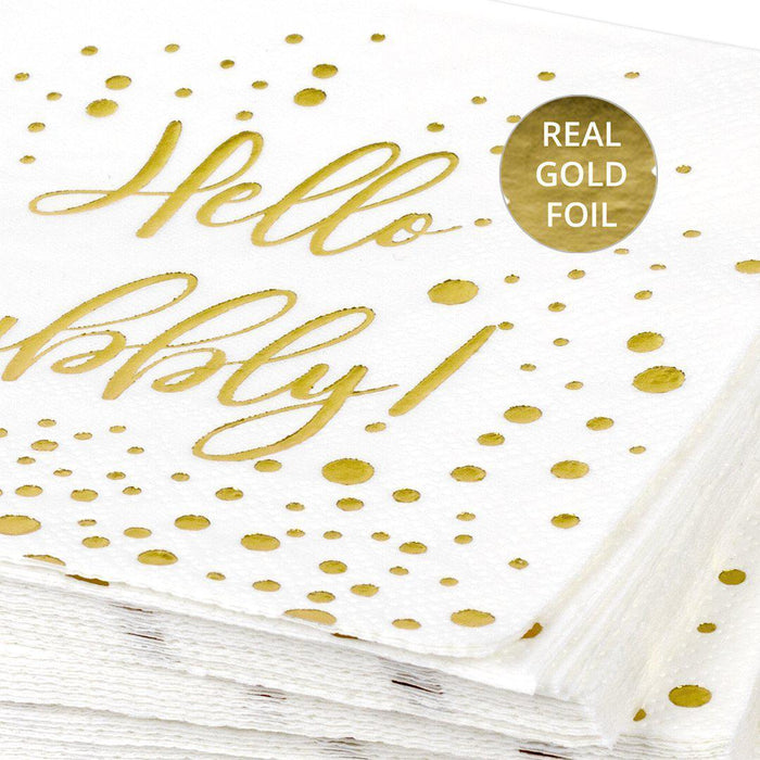 Hello Bubbly Funny Cocktail Napkins-Set of 50-Andaz Press-