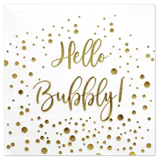 Hello Bubbly Funny Cocktail Napkins-Set of 50-Andaz Press-